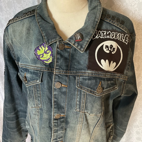Lip Service Blue Denim Jacket with Patches - Picture 2 of 10